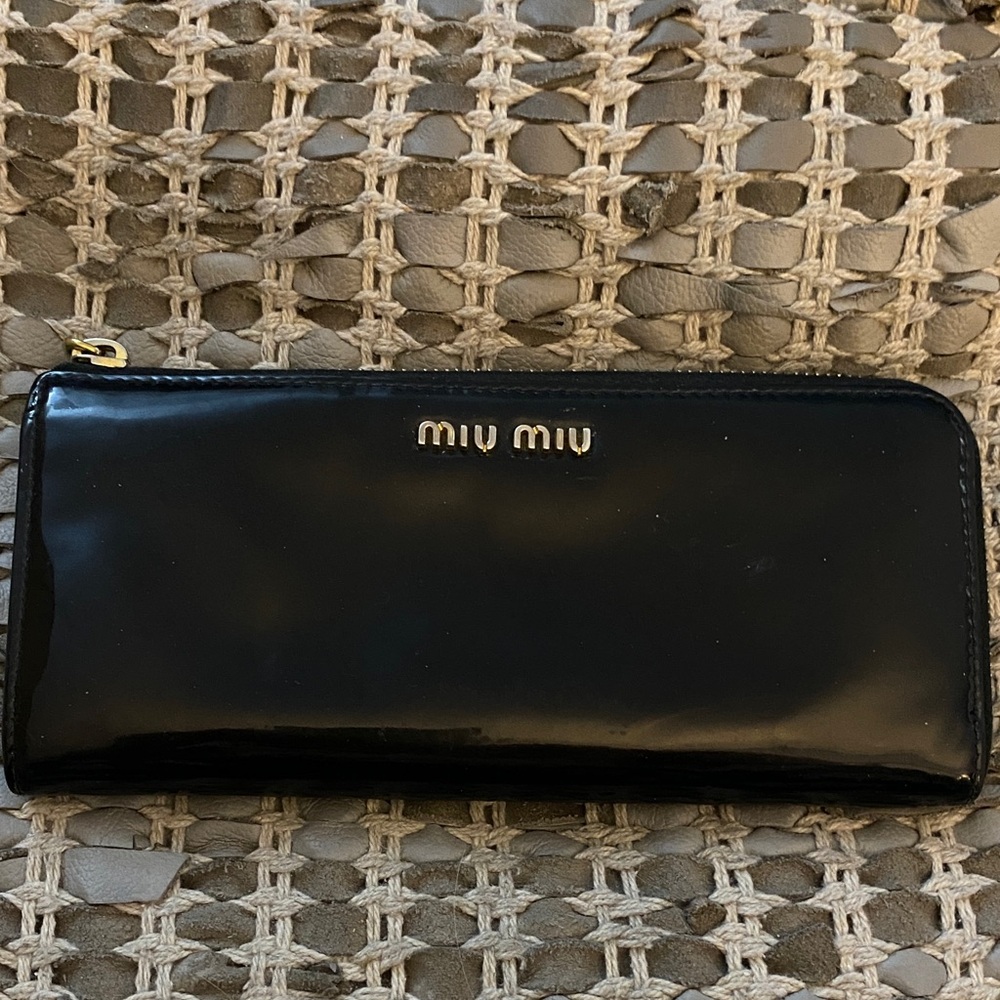 Miu Miu Glossy Black Clutch